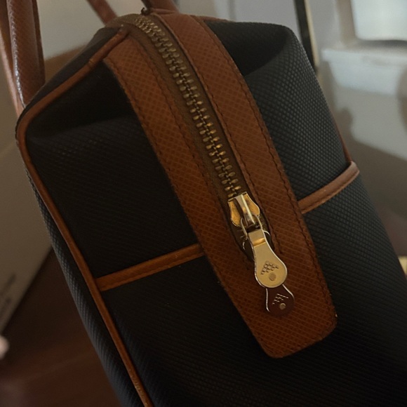 Bottega Veneta weekender 18.5” made in Italy Black and Brown Leather-Trim Bag - Picture 3 of 6